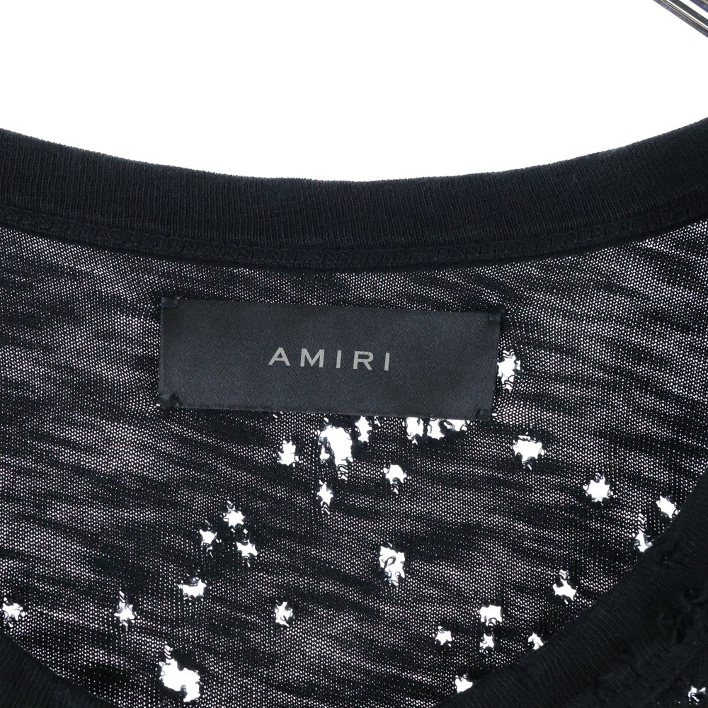 AMIRI(アミリ) MA Shotgun T-Shirt ショットガン ダメージ加工 半袖Tシャツ ブラック