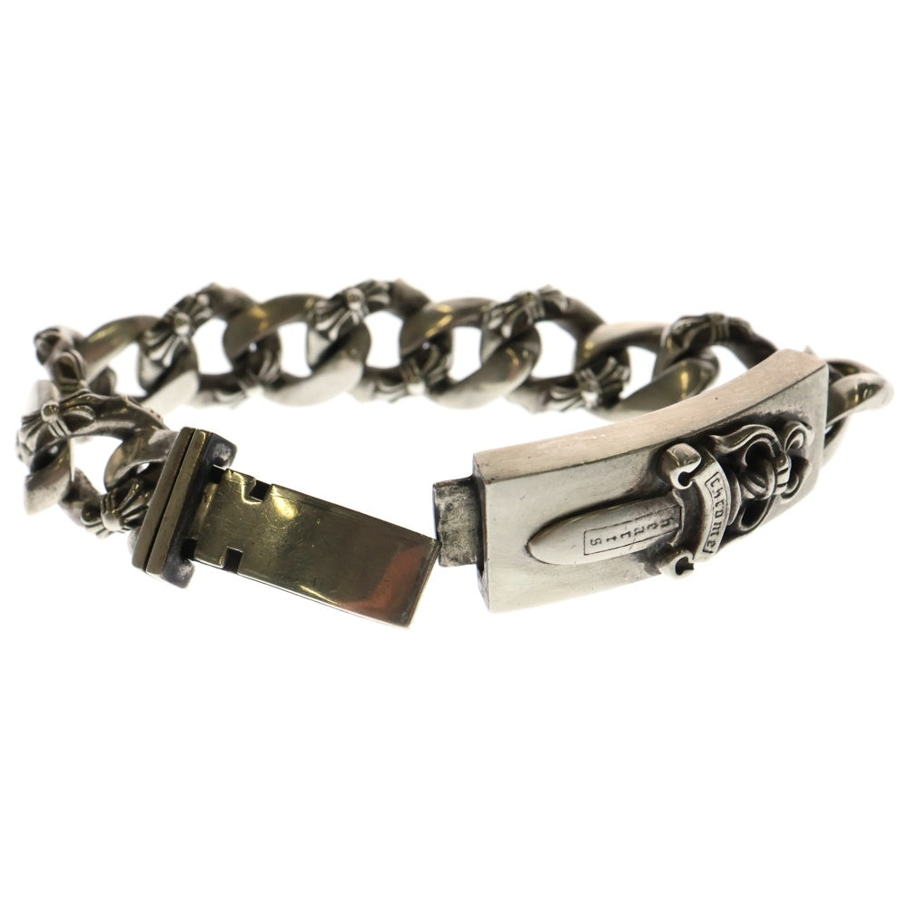 CHROME HEARTS(クロムハーツ) ID DAGGER ダガーIDファンシーリンクブレスレット 13LINK シルバー BCA157