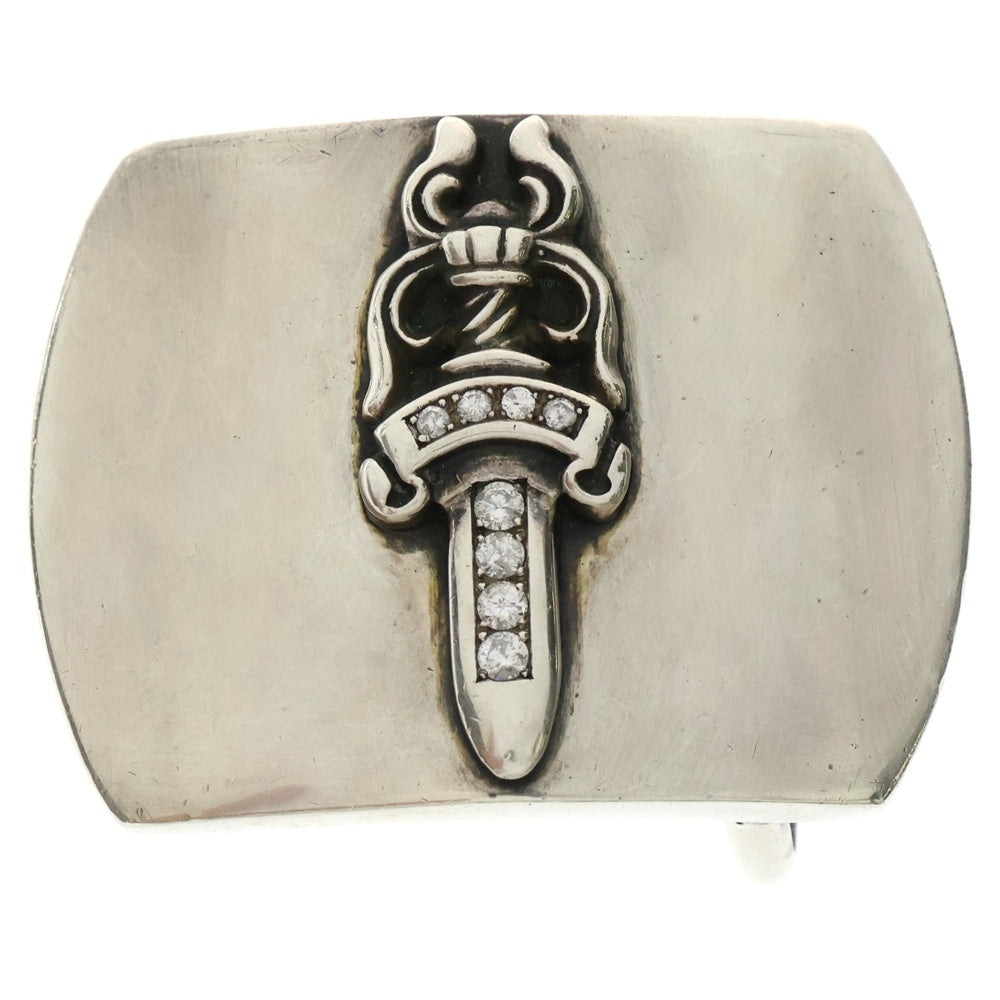 CHROME HEARTS(クロムハーツ) BUCKL MIL DGR DIA ミリタリーレイズドダガーバックル アフターダイヤ シルバー