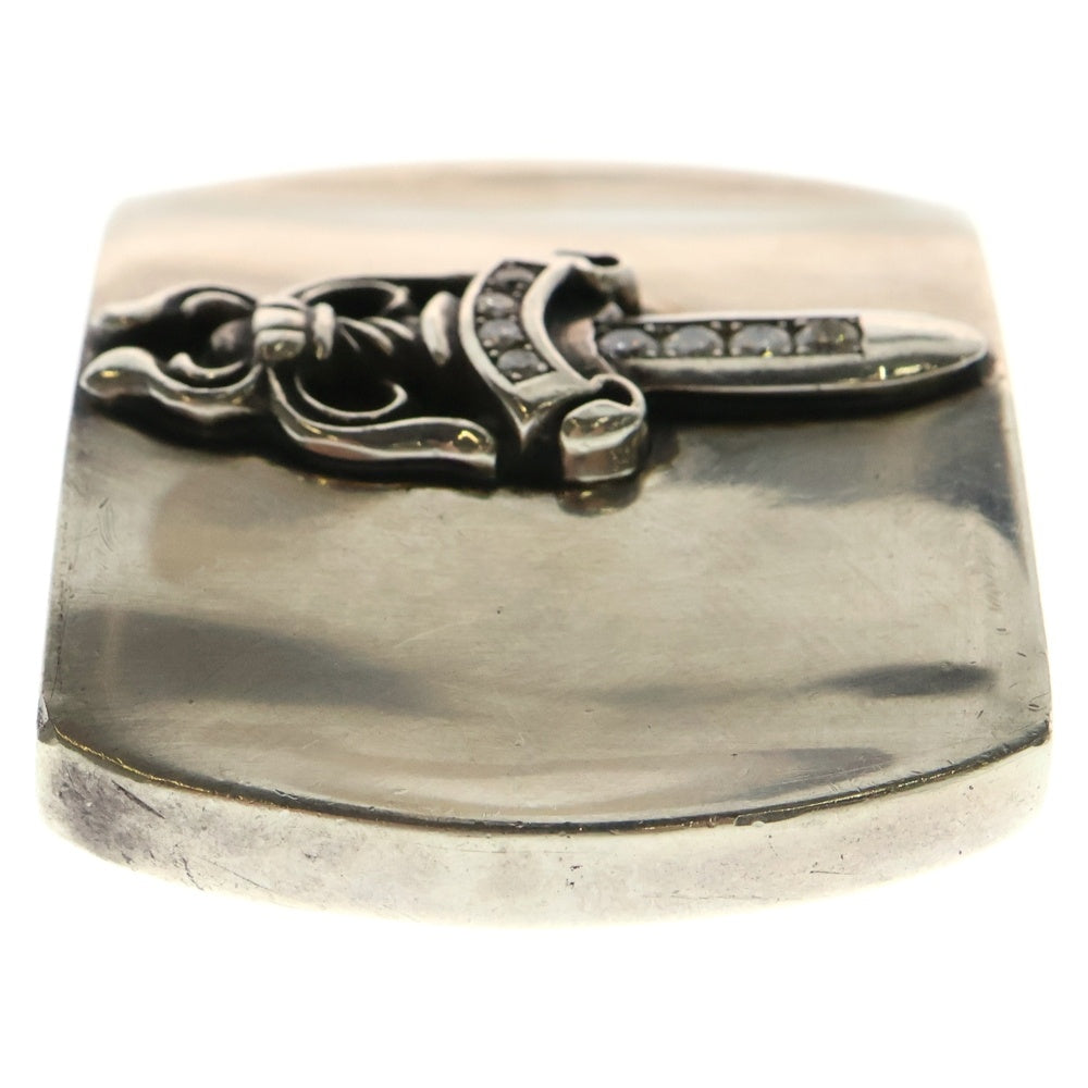 CHROME HEARTS(クロムハーツ) BUCKL MIL DGR DIA ミリタリーレイズドダガーバックル アフターダイヤ シルバー