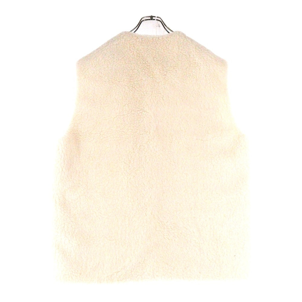 JIL SANDER(ジルサンダー) Wool Fleece Zip Gilet ウールフリース ジレ ジップアップボアベスト アイボリー JSMU460101 MU210805A