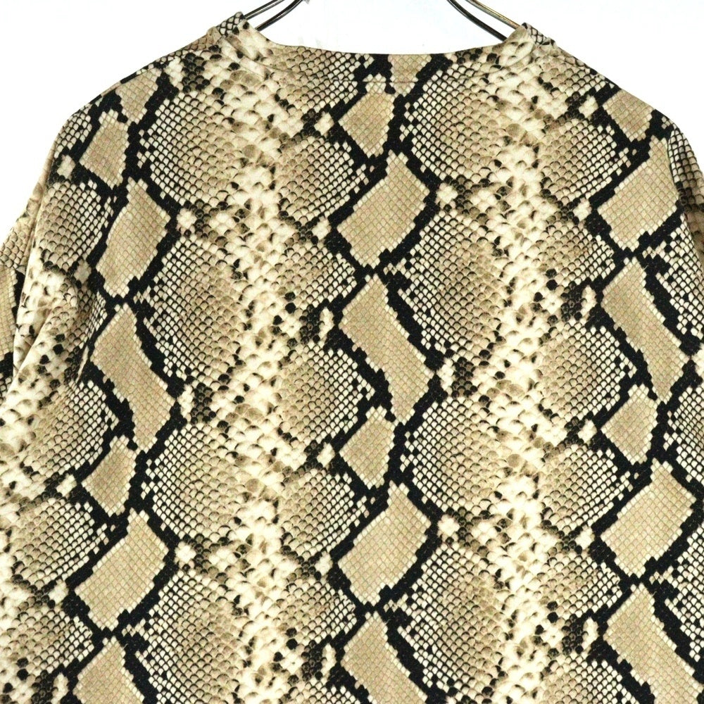 JIL SANDER(ジルサンダー) 24SS Snake Pattern T-Shirt パイソン柄 半袖Tシャツ ベージュ J21GC0155 J20178