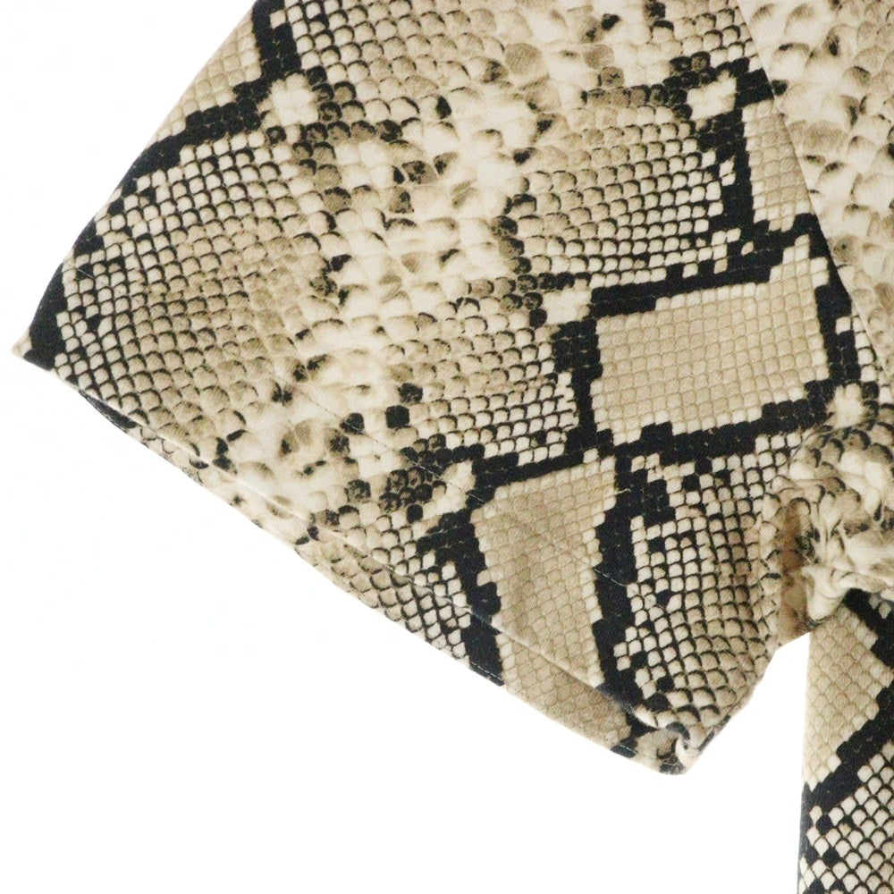 JIL SANDER(ジルサンダー) 24SS Snake Pattern T-Shirt パイソン柄 半袖Tシャツ ベージュ J21GC0155 J20178