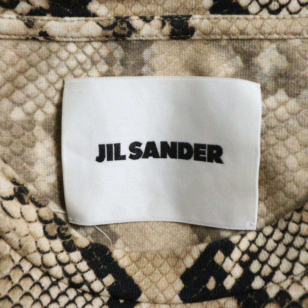 JIL SANDER(ジルサンダー) 24SS Snake Pattern T-Shirt パイソン柄 半袖Tシャツ ベージュ J21GC0155 J20178