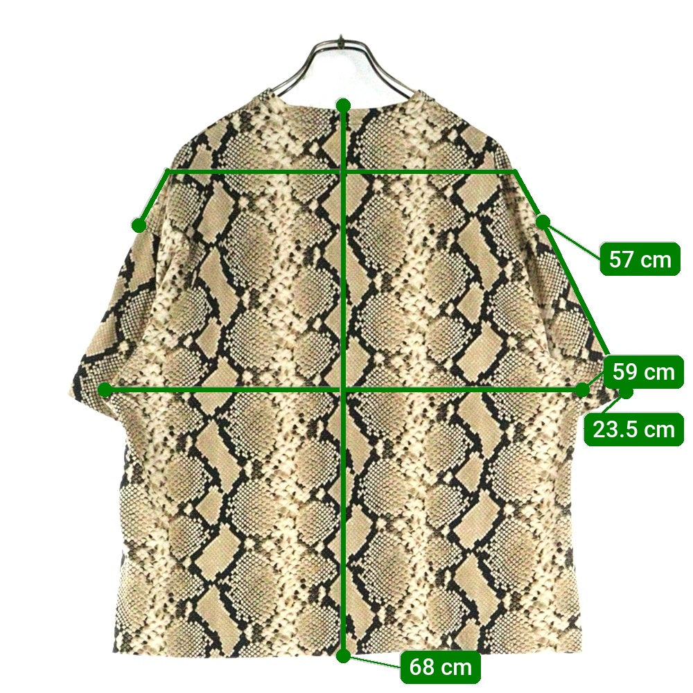 JIL SANDER(ジルサンダー) 24SS Snake Pattern T-Shirt パイソン柄 半袖Tシャツ ベージュ J21GC0155 J20178