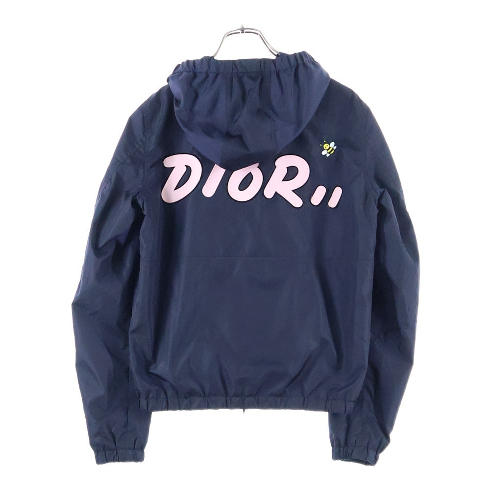 DIOR(ディオール) 19SS ×KAWS Nylon Hooded Jacket カウズ ナイロンジップアップパーカー フーディー ネイビー 923C450Z0152