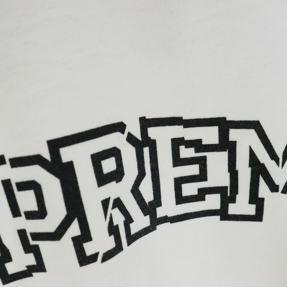 SUPREME(シュプリーム) 21AW Shuttered Logo Crewneck シャッタードロゴクルーネック ロゴプリントスウェットトレーナー ホワイト