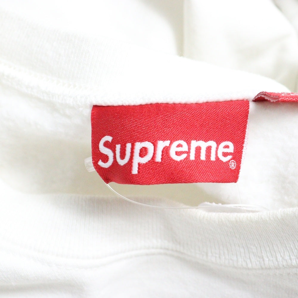 SUPREME(シュプリーム) 21AW Shuttered Logo Crewneck シャッタードロゴクルーネック ロゴプリントスウェットトレーナー ホワイト