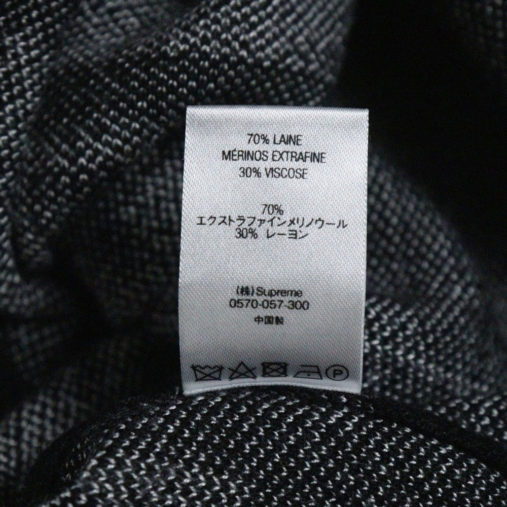 SUPREME(シュプリーム) 18AW News Print Sweater ニュースプリントセーター 総柄クルーネック長袖ニットセーター ブラック