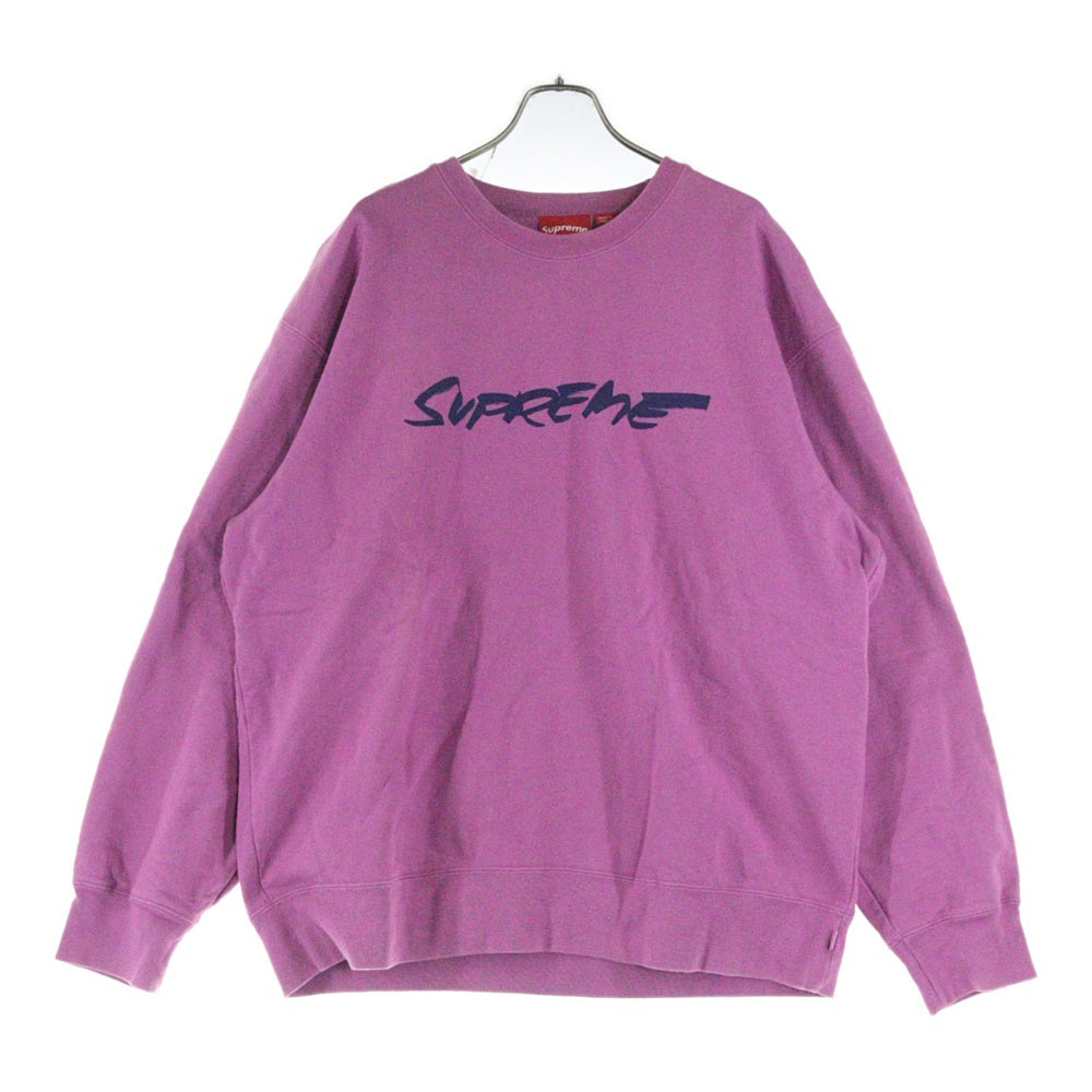 SUPREME(シュプリーム) 20FW Futura Logo Crewneck フューチュラロゴクルーネック ロゴプリントスウェットトレーナー パープル