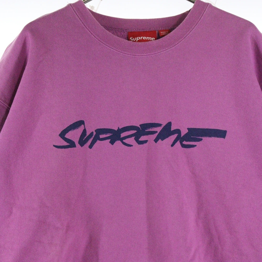 SUPREME(シュプリーム) 20FW Futura Logo Crewneck フューチュラロゴクルーネック ロゴプリントスウェットトレーナー パープル