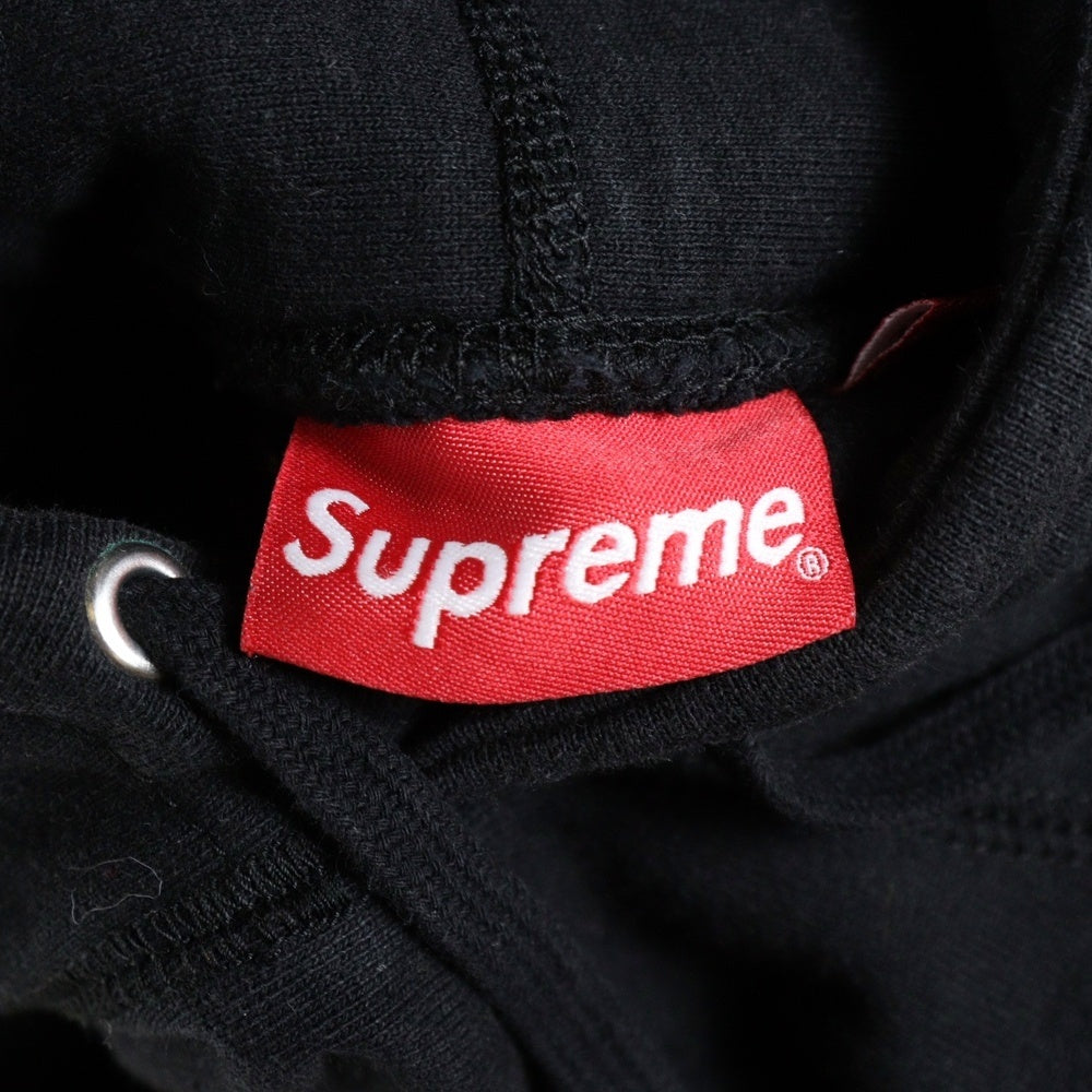 SUPREME(シュプリーム) 18AW Classic Script Hooded Sweatshirt クラシックスクリプトフーデッドスウェットシャツ ロゴ刺繍プルオーバースウェットパーカー ブラック
