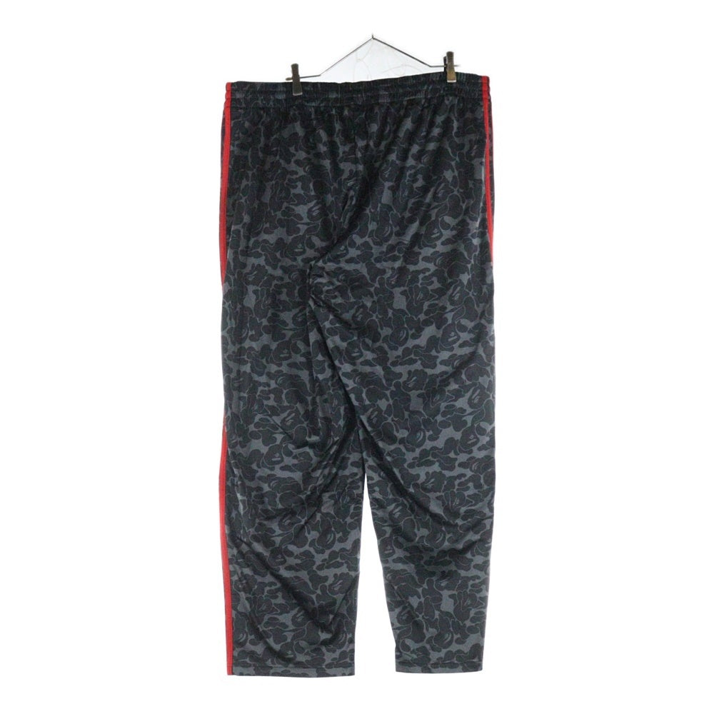 adidas Originals(アディダスオリジナルス) ×A BATHING APE BAPE FIREBIRD TRACK PANTS アベイシングエイプ 総柄トラックパンツ グレー JN7125
