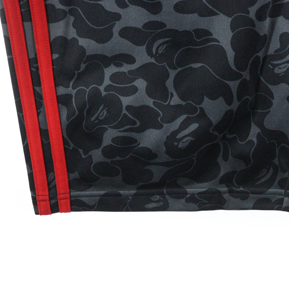 adidas Originals(アディダスオリジナルス) ×A BATHING APE BAPE FIREBIRD TRACK PANTS アベイシングエイプ 総柄トラックパンツ グレー JN7125