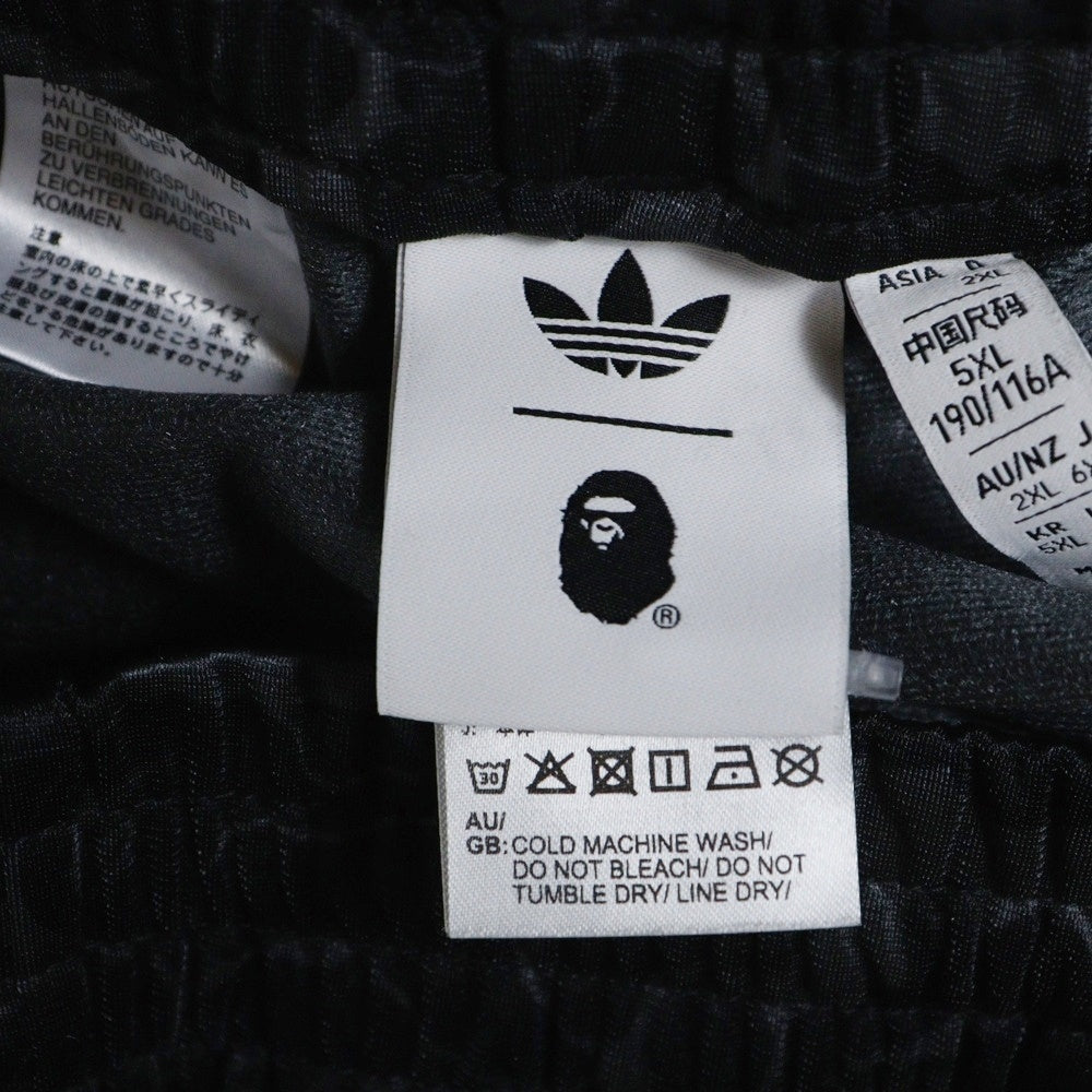 adidas Originals(アディダスオリジナルス) ×A BATHING APE BAPE FIREBIRD TRACK PANTS アベイシングエイプ 総柄トラックパンツ グレー JN7125
