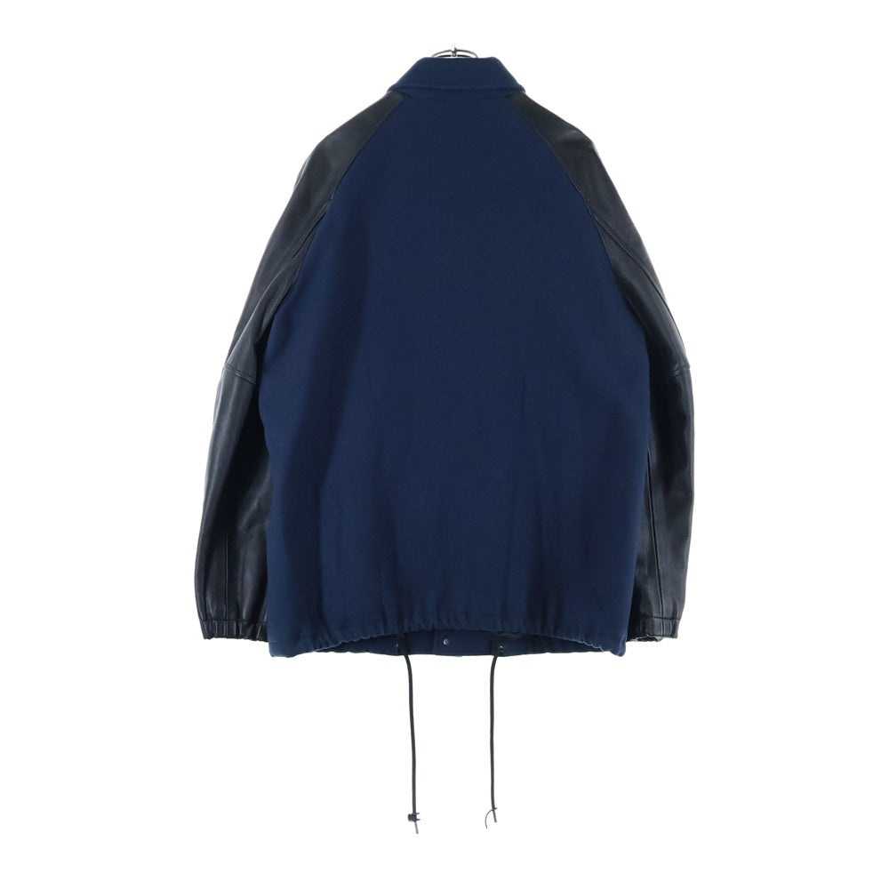 COACH(コーチ) WOOL GOAT LEATHER VARSITY JACKET ヴァーシティジャケット スタジャン ネイビー/ブラック F24299