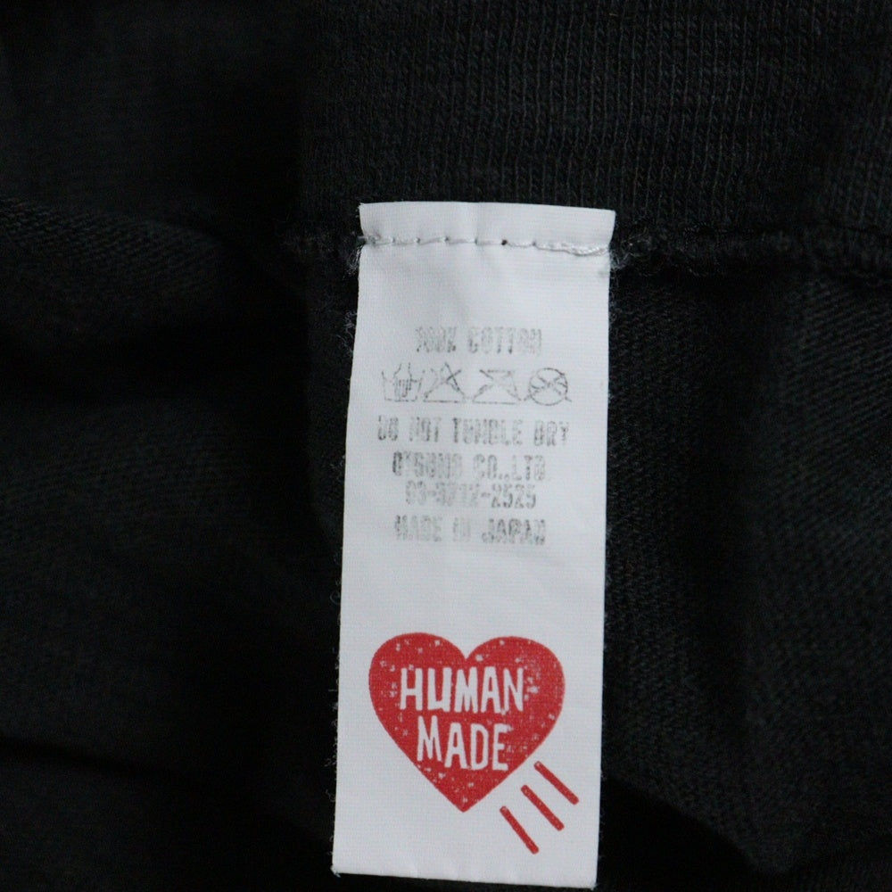 HUMAN MADE(ヒューマンメイド) ×KAWS T-Shirt カウズ フロントロゴ 半袖Tシャツ カットソー ブラック
