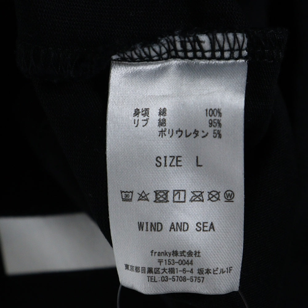 WIND AND SEA(ウィンダンシー) 22SS SEA L/S TEE 長袖Tシャツ ロンT ブラック WDS-SEA-22S-01