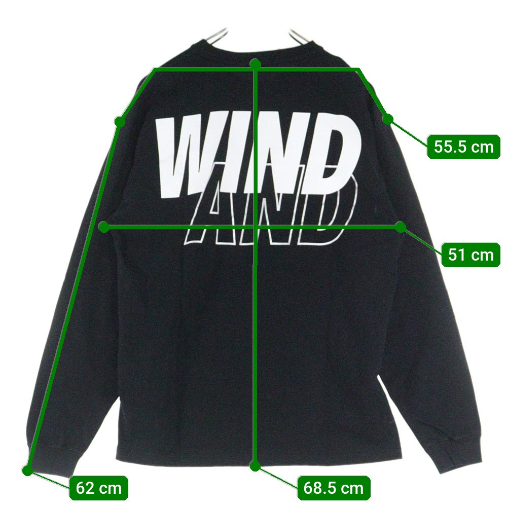 WIND AND SEA(ウィンダンシー) 22SS SEA L/S TEE 長袖Tシャツ ロンT ブラック WDS-SEA-22S-01
