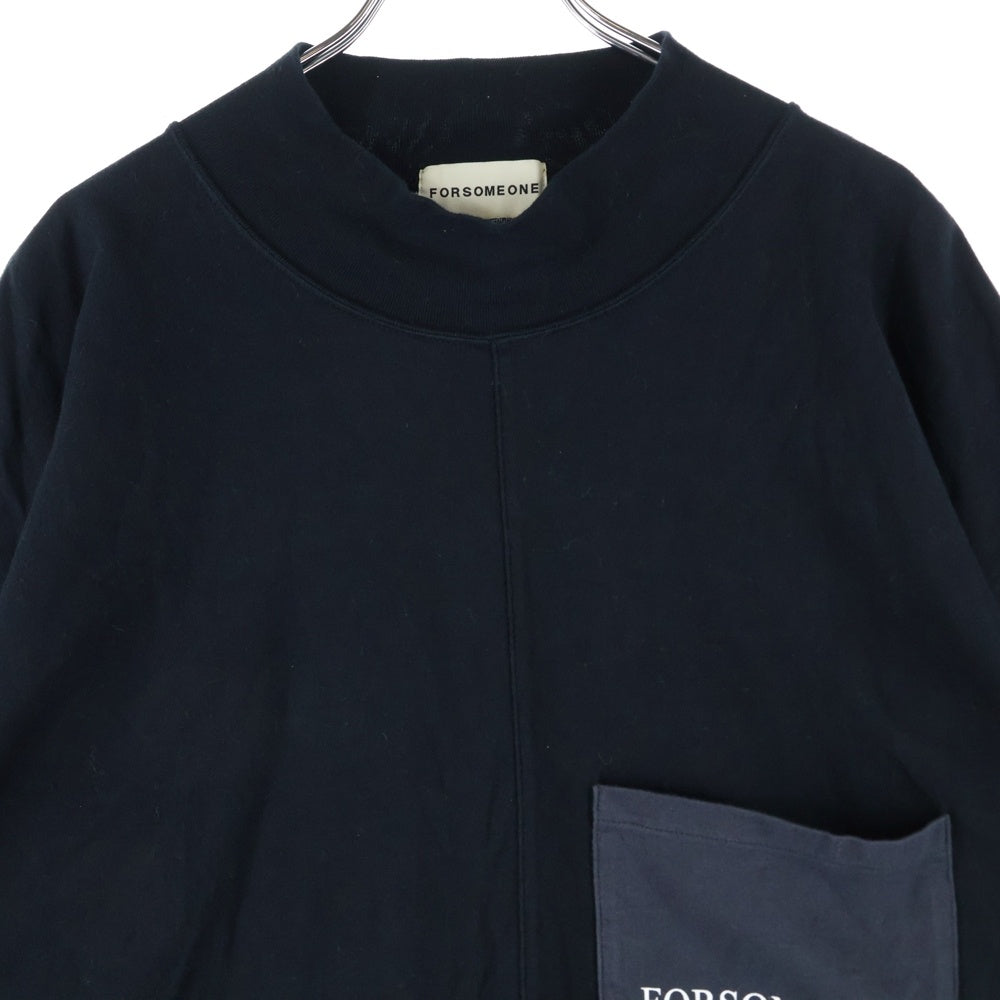 FORSOMEONE(フォーサムワン) L/S TEE モックネック長袖Tシャツ ロンT ブラック 78000332