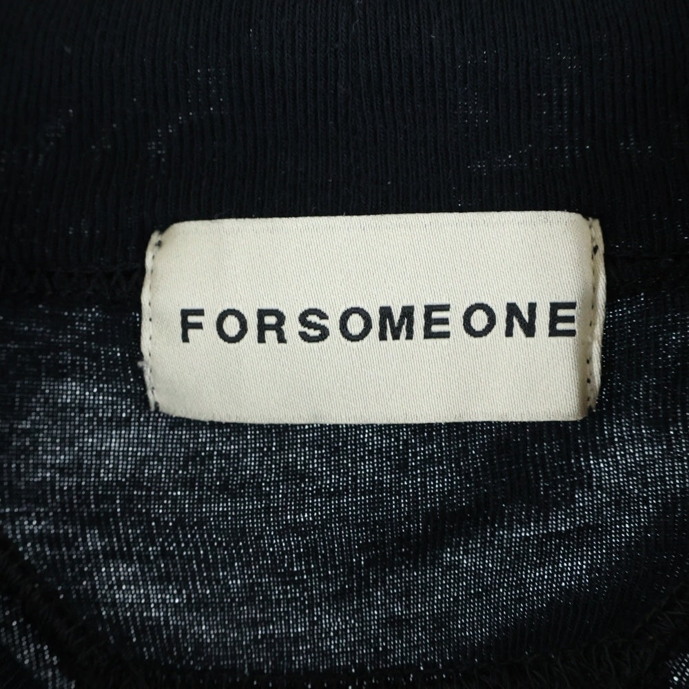 FORSOMEONE(フォーサムワン) L/S TEE モックネック長袖Tシャツ ロンT ブラック 78000332