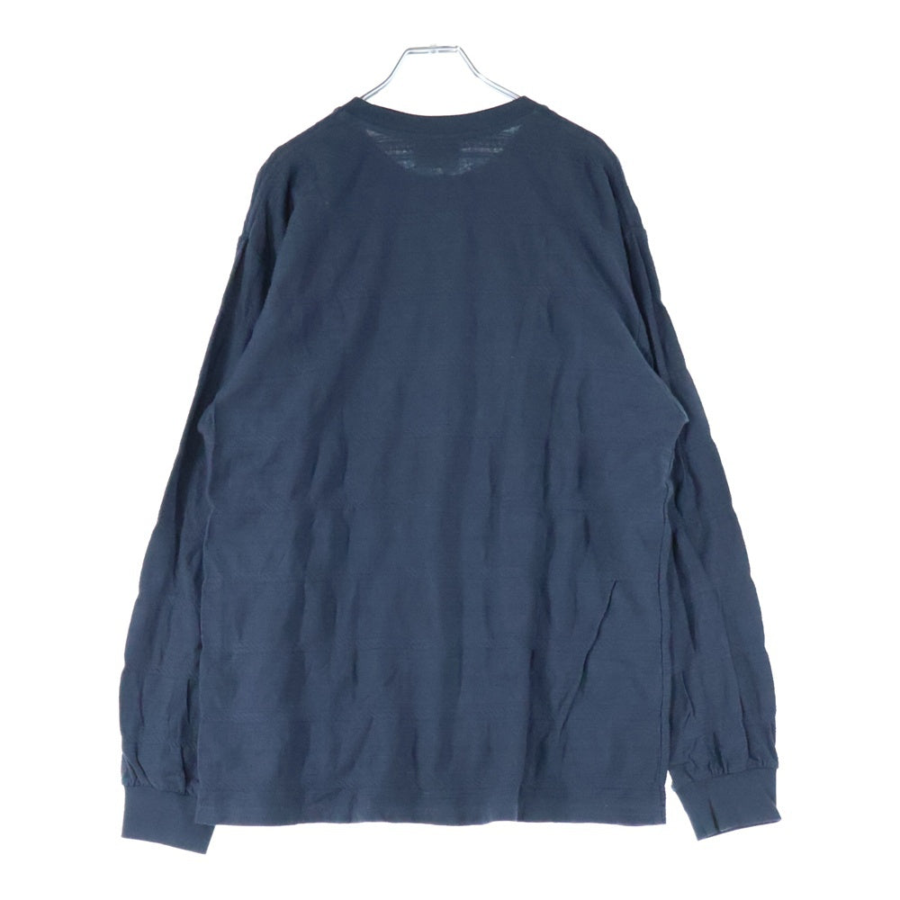 THISISNEVERTHAT(ディスイズネバーザット) Star Jacquard L/S Tee スタージャコードロングスリーブTシャツ ロゴエンボスクルーネック長袖Tシャツ グレー