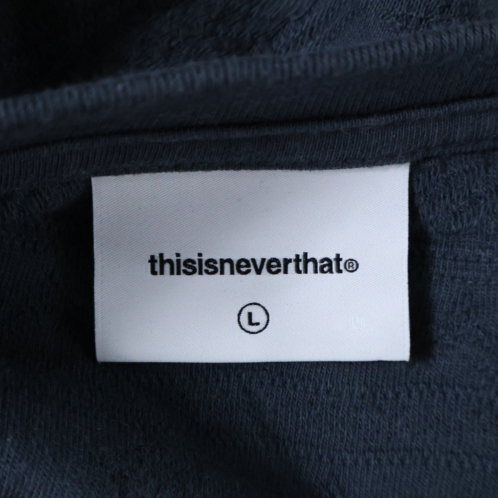 THISISNEVERTHAT(ディスイズネバーザット) Star Jacquard L/S Tee スタージャコードロングスリーブTシャツ ロゴエンボスクルーネック長袖Tシャツ グレー