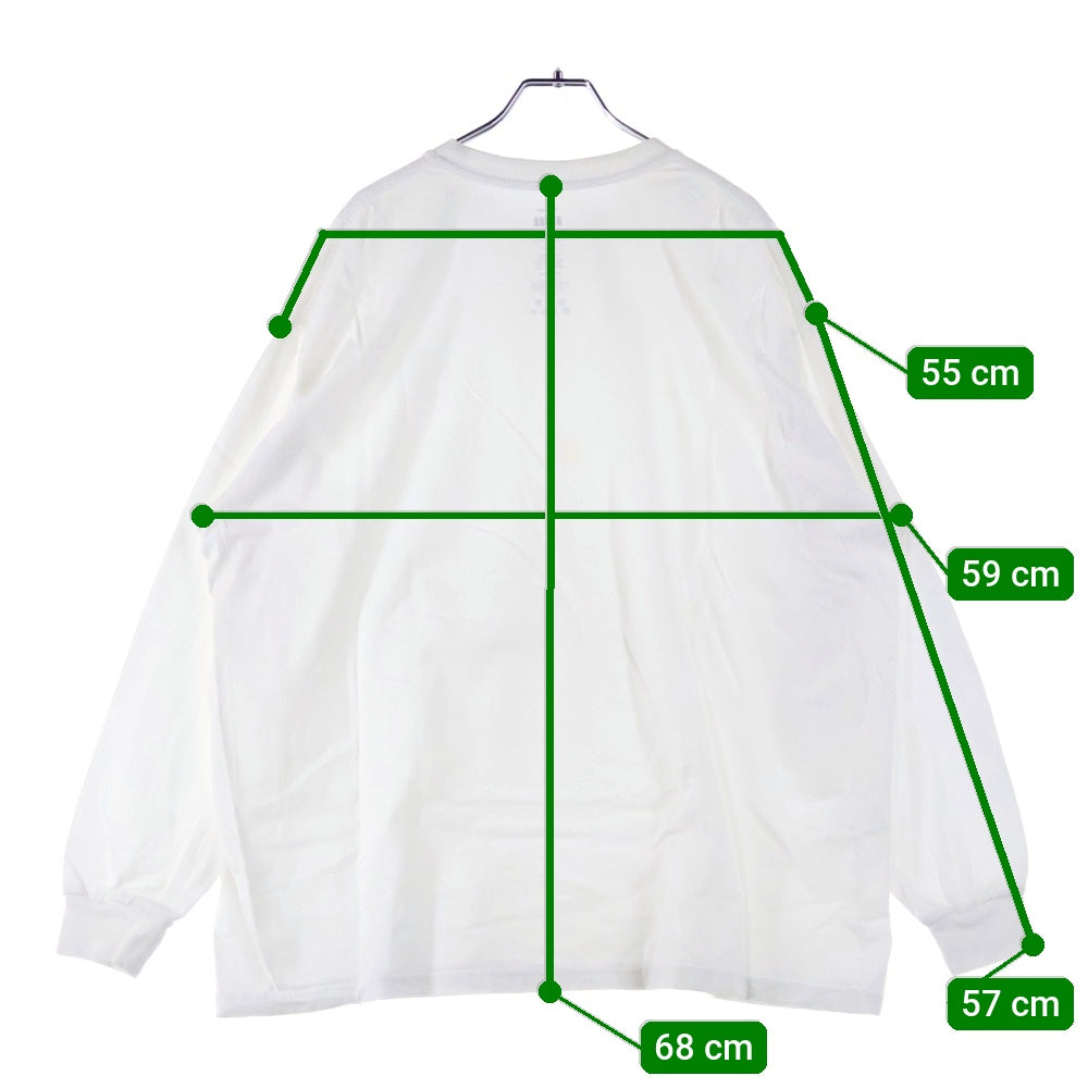 Graphpaper(グラフペーパー) Crew Neck L/S Tee クルーネックロングスリーブティー 長袖Tシャツ ホワイト
