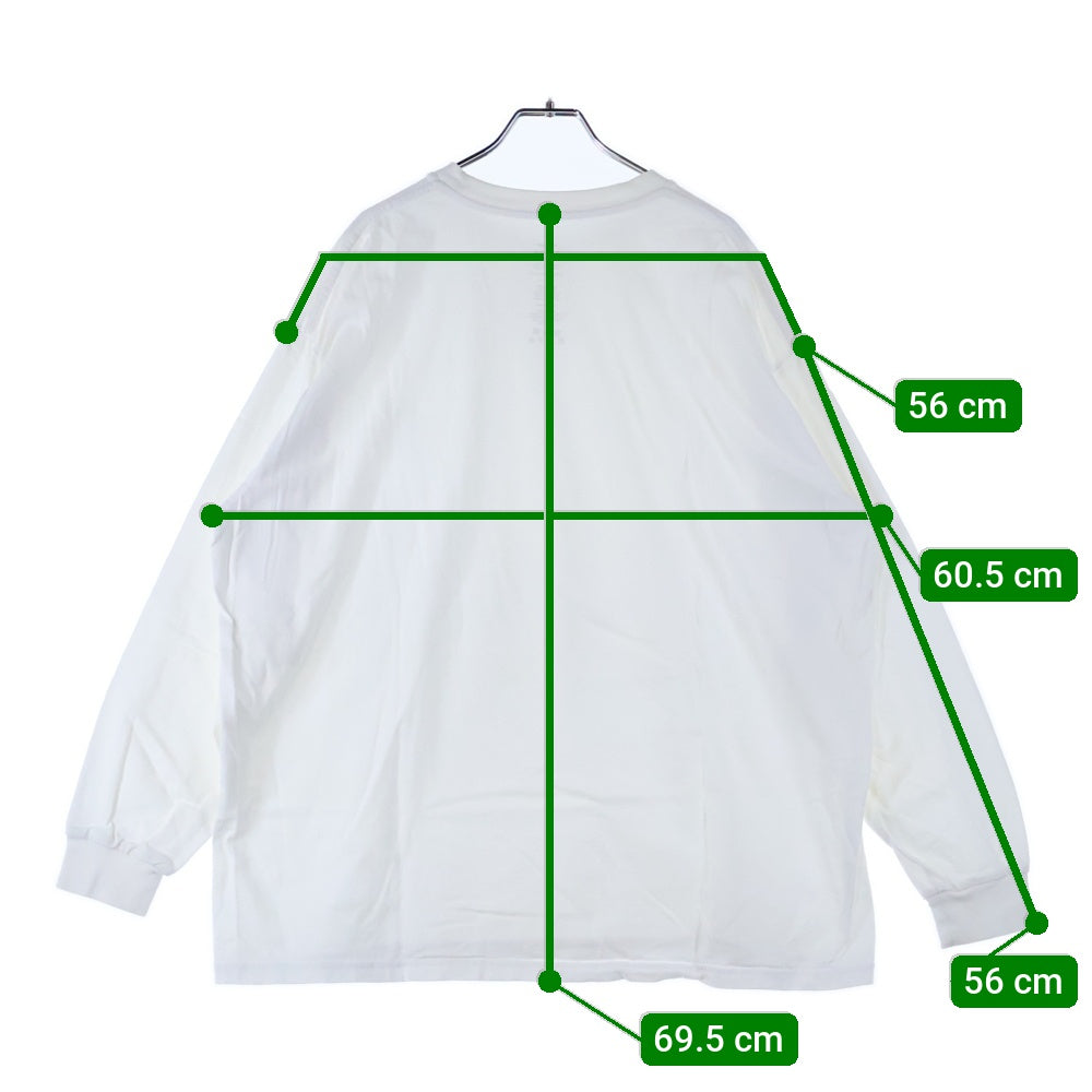 Graphpaper(グラフペーパー) Crew Neck L/S Tee クルーネックロングスリーブティー 長袖Tシャツ ホワイト