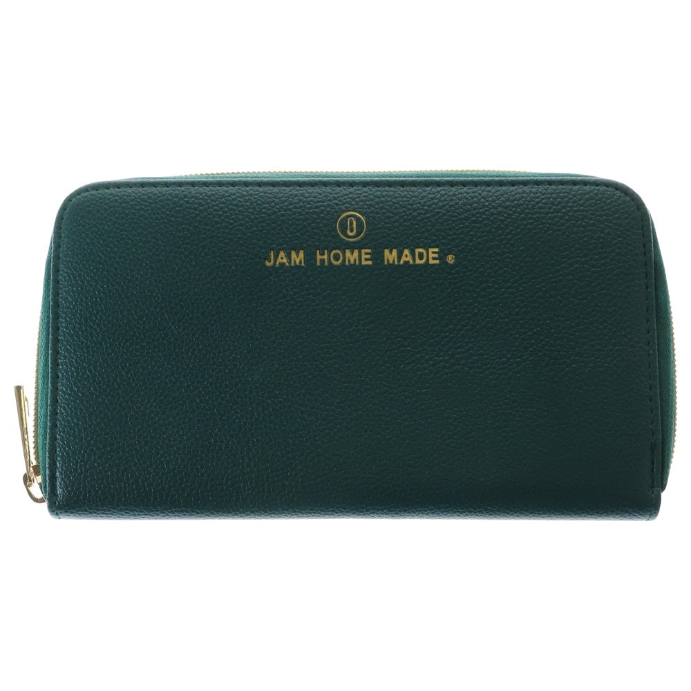 JAM HOME MADE(ジャムホームメイド) レザーラウンドジップロングウォレット 財布 グリーン
