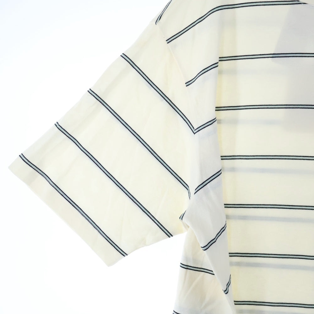 KENZO(ケンゾー) Tiger Crest Stripe Pocket Tee タイガークレストストライプポケットTシャツ ロゴ刺?半袖Tシャツ FA65TS5204SO アイボリー