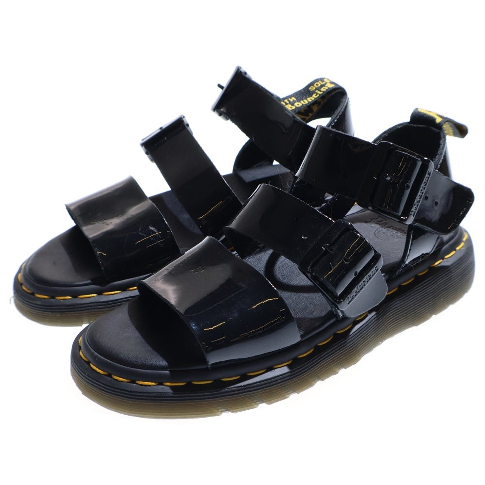 Dr.Martens(ドクターマーチン) Gryphon グリフォン エナメルレザーサンダル レディースストラップサンダル CK11U ブラック