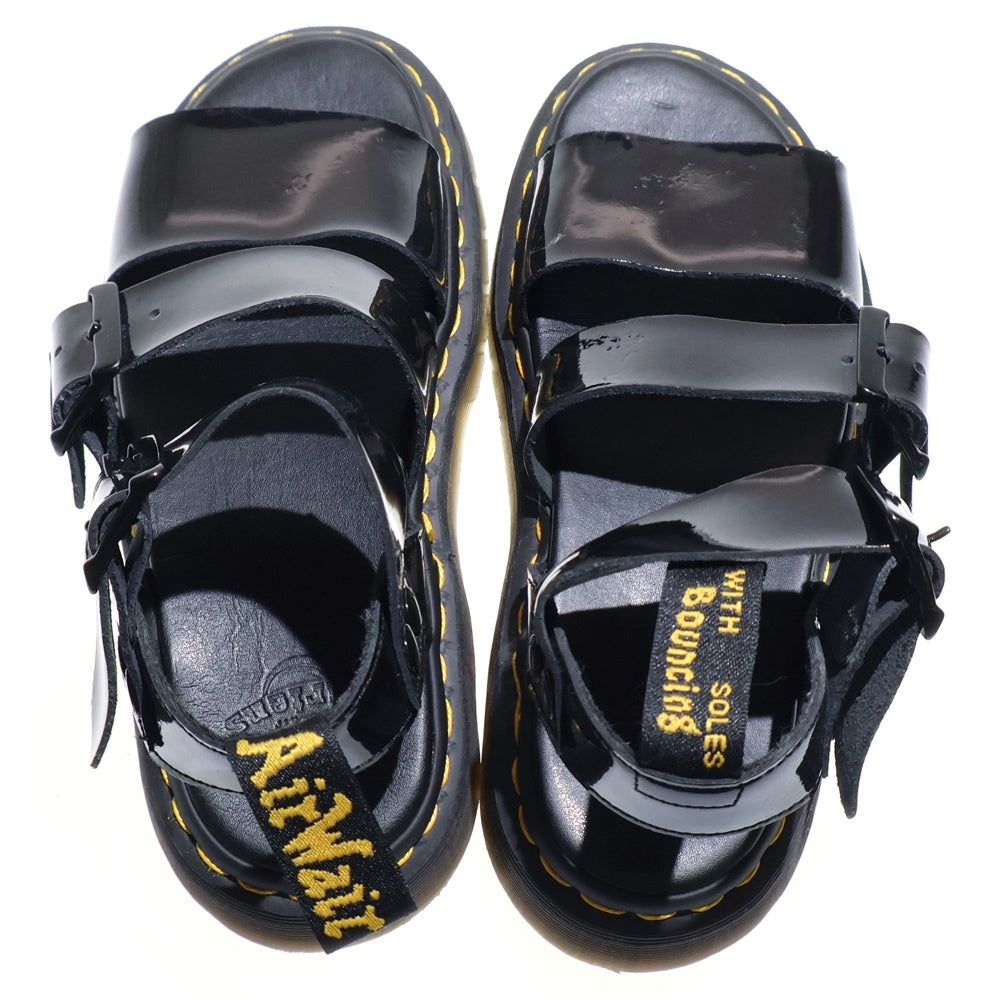 Dr.Martens(ドクターマーチン) Gryphon グリフォン エナメルレザーサンダル レディースストラップサンダル CK11U ブラック