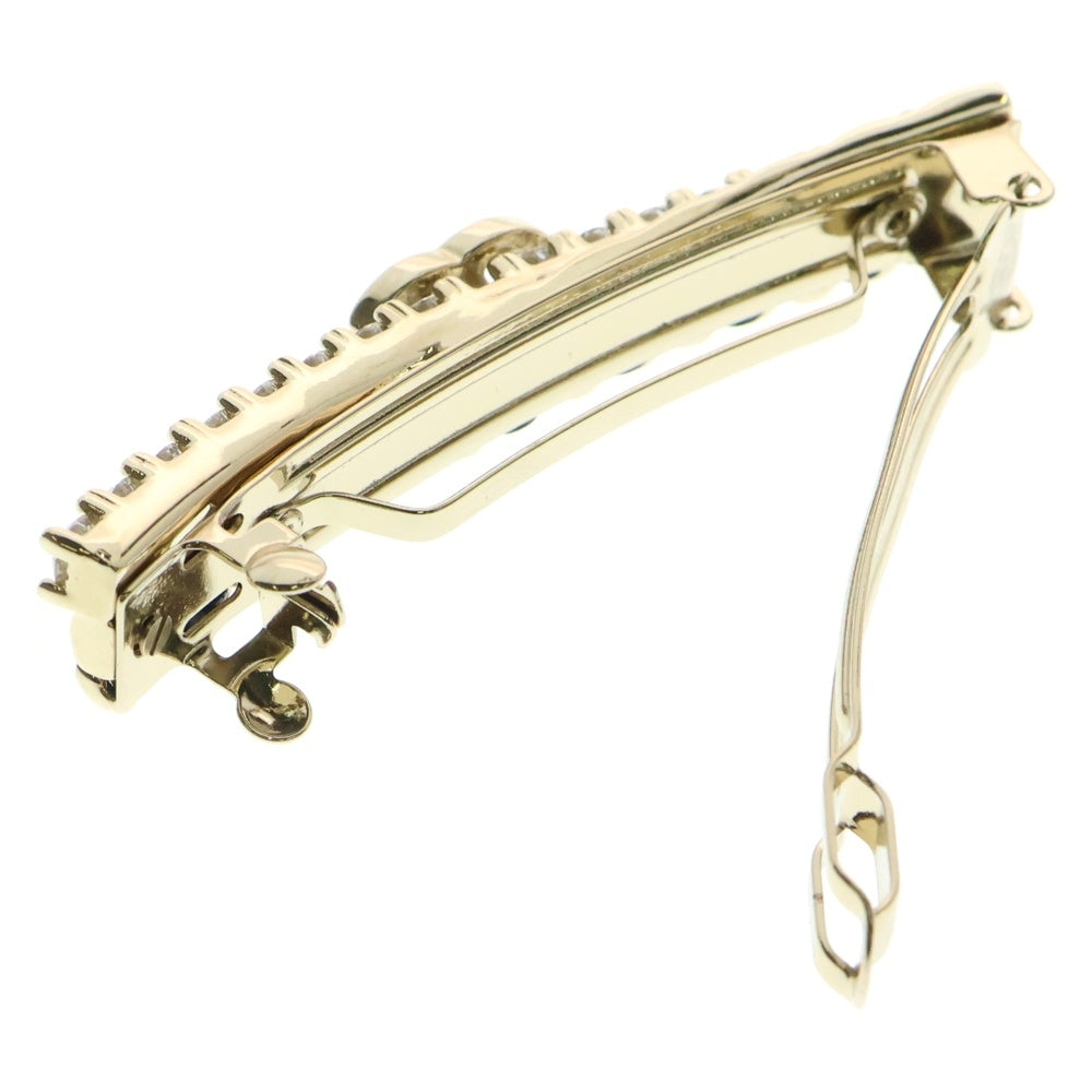 CHANEL(シャネル) ココマーク ラインストーン ヘアクリップ ブラック/ゴールド AB8613