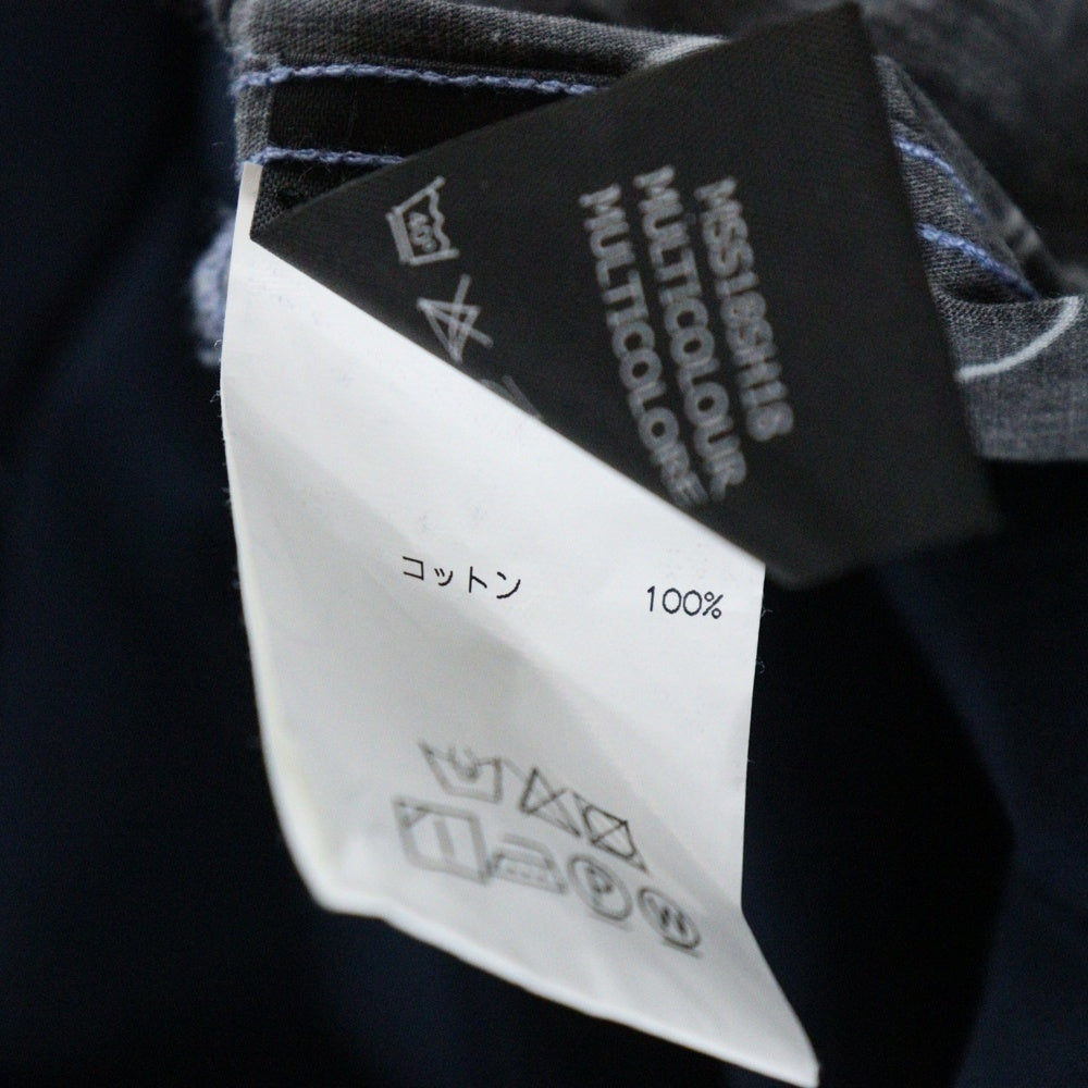 VETEMENTS(ヴェトモン) Cut Up Cotton Shirt カットアップコットン 長袖シャツ ブルー/ネイビー MSS18SH18