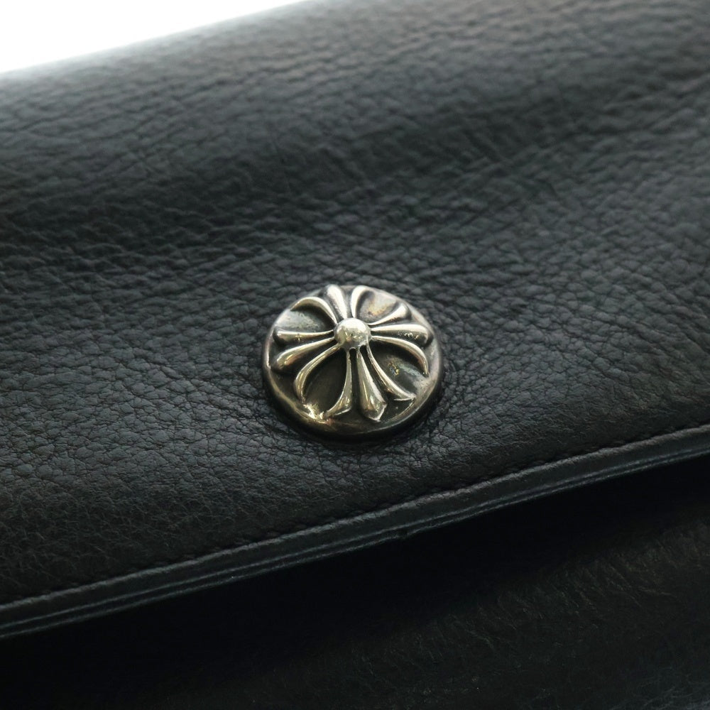 CHROME HEARTS(クロムハーツ) JUDY CROSS BALL ジュディ クロス ボール ボタン レザーウォレット 長財布 ブラック BCA366