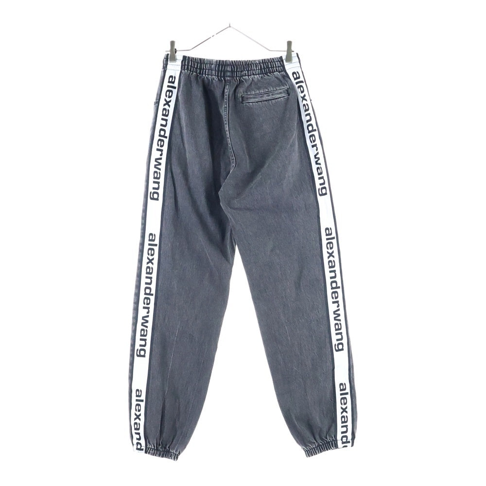 ALEXANDER WANG(アレキサンダーワン) Side Logo Track Denim Pants トラックデニムパンツ グレー
