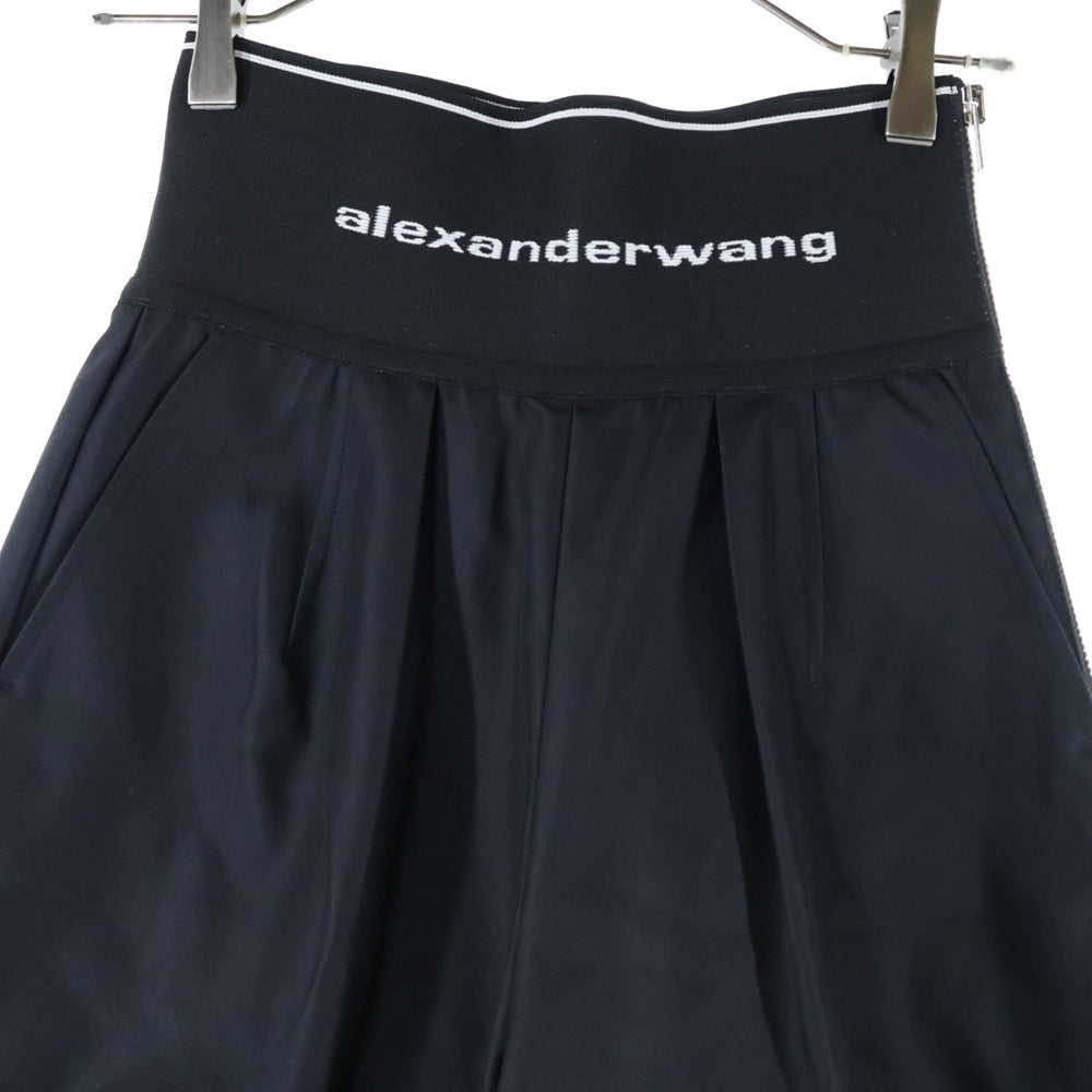 ALEXANDER WANG(アレキサンダーワン) Waist Band Pants ウエストロゴ パンツ ブルー レディース