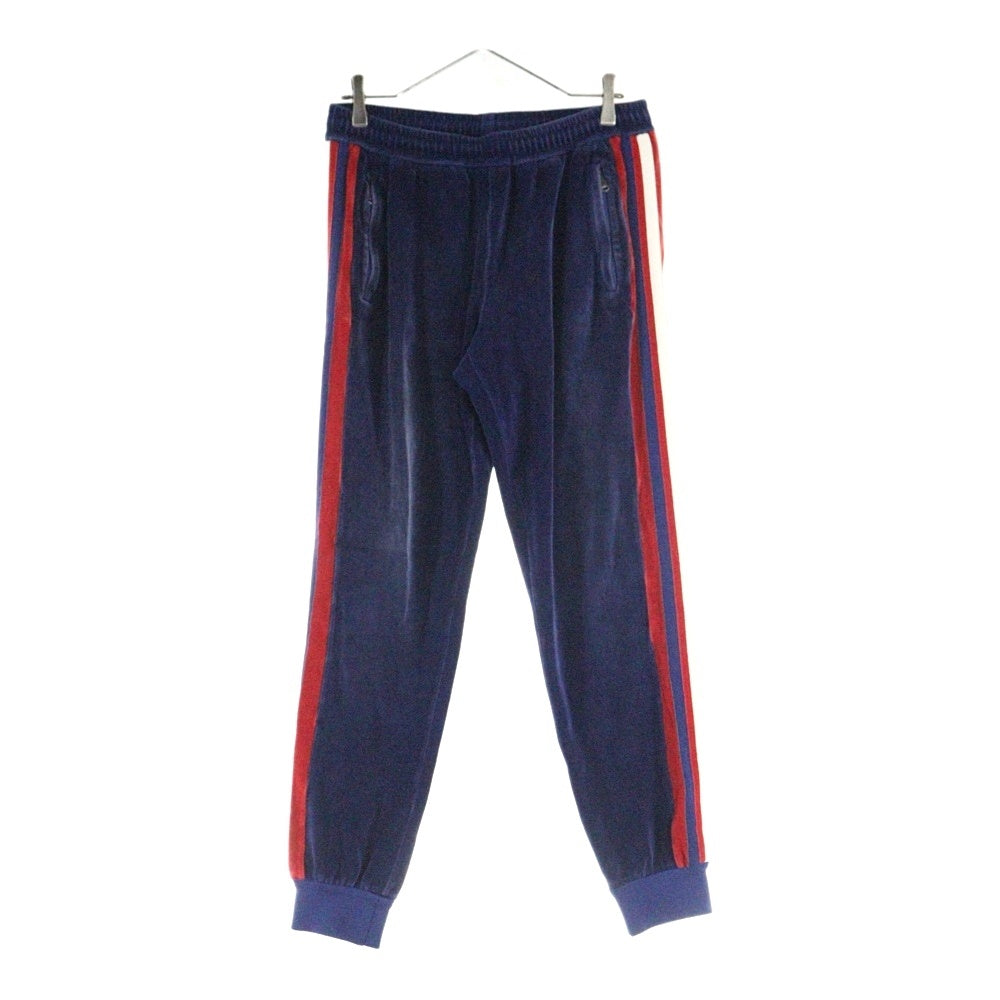 GUCCI(グッチ) Velor Track Pants ベロアベルベットパンツ ネイビー 547584 XJAC9
