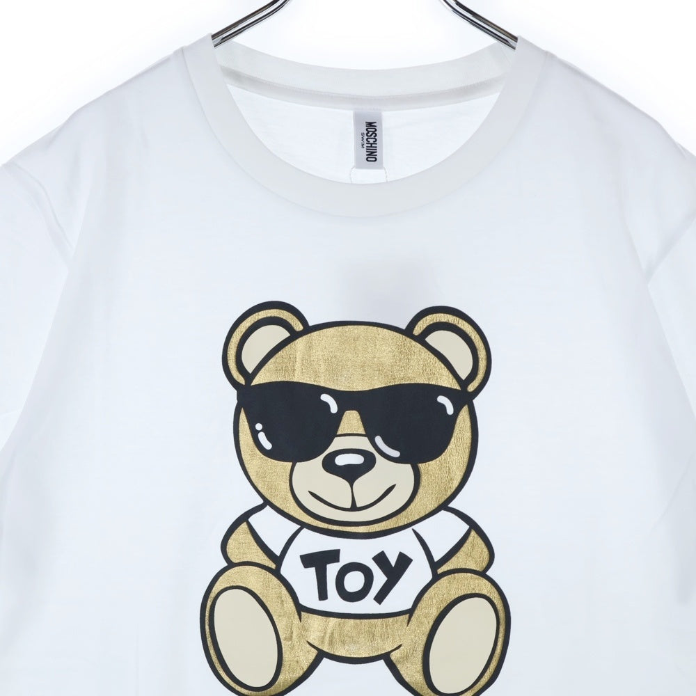 MOSCHINO(モスキーノ) Bear T-Shirt サングラス ゴールドベア 半袖Tシャツ ホワイト
