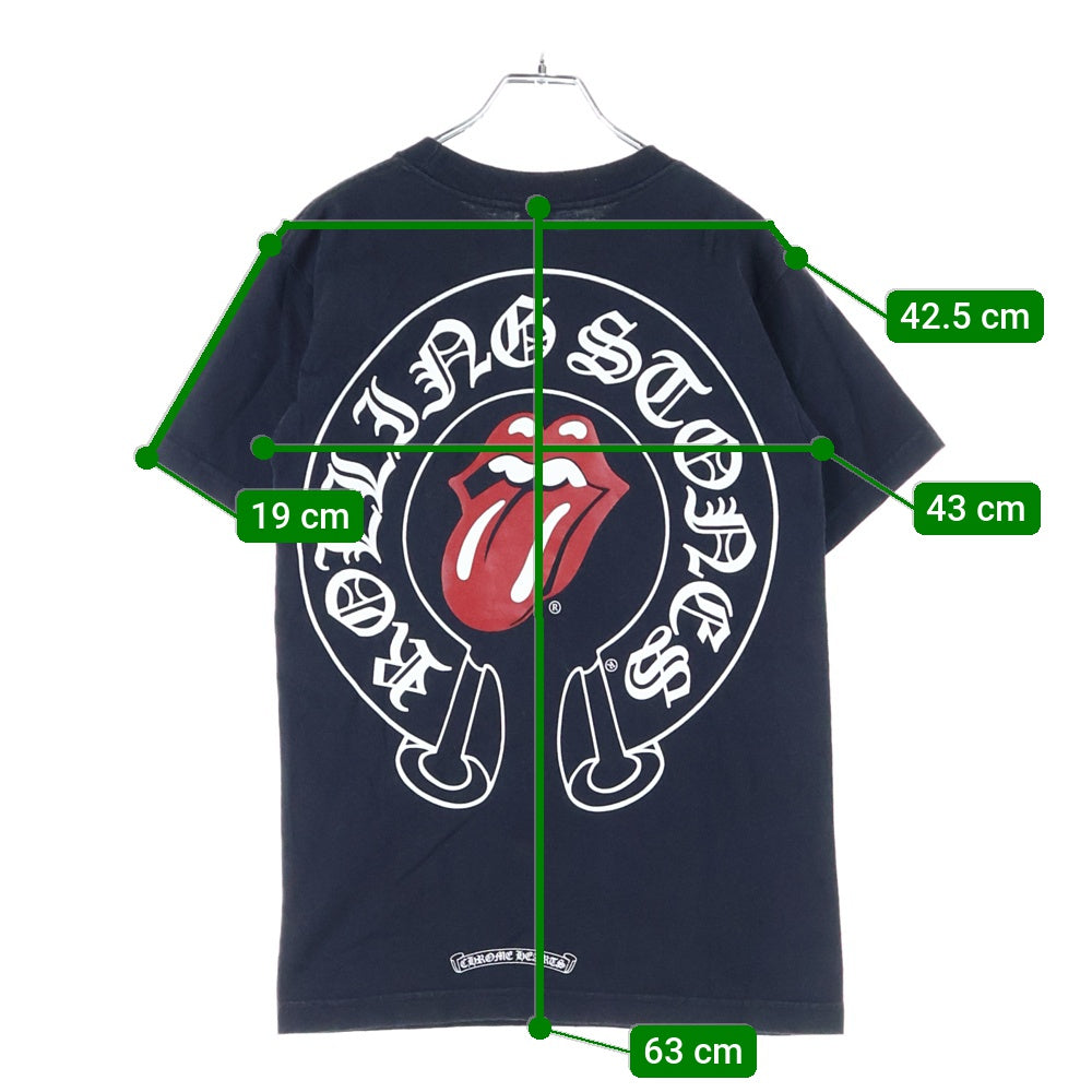 CHROME HEARTS(クロムハーツ) CH T-SHIRT ROLLING STONES リップタン ローリングストーンズ 半袖Tシャツ ブラック