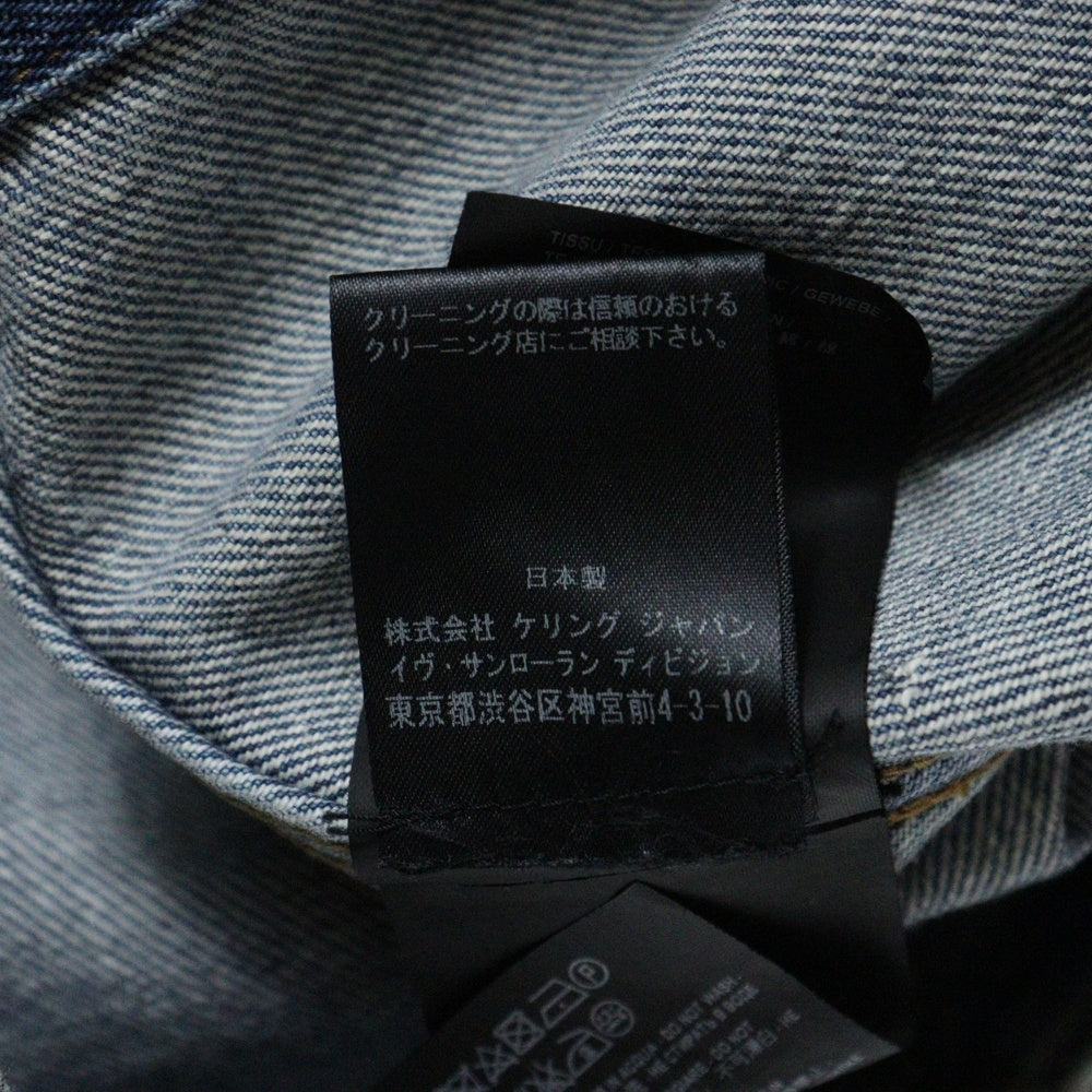 SAINT LAURENT PARIS(サンローランパリ) PATCHED DENIM JACKET パッチ デニム ジャケット インディゴ 500481 YA372 レディース