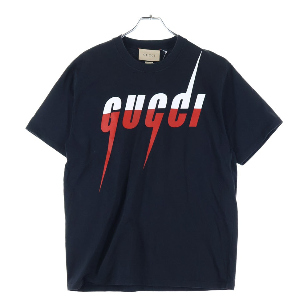 GUCCI(グッチ) 19SS Blade Print Tee ブレードロゴ半袖Tシャツ カットソー ホワイト 565806 XJAZY