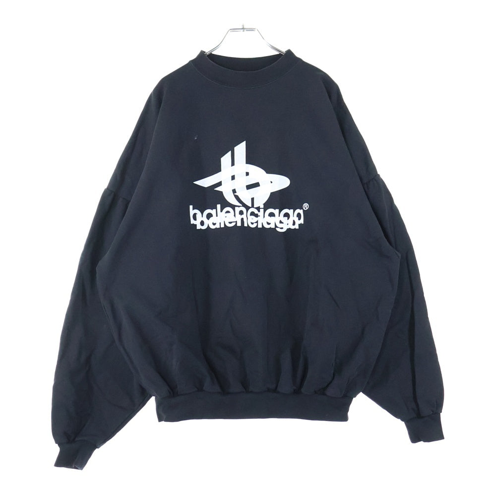 BALENCIAGA(バレンシアガ) 24SS レイヤードスポーツラウンドスウェット クルーネックシャツ ブラック 767860 TPVF3