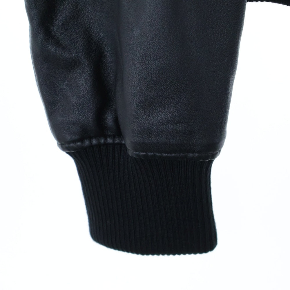 ami paris(アミパリス) Zipped Leather Jacket ジップド レザージャケット ブラック UJK028 LH0029