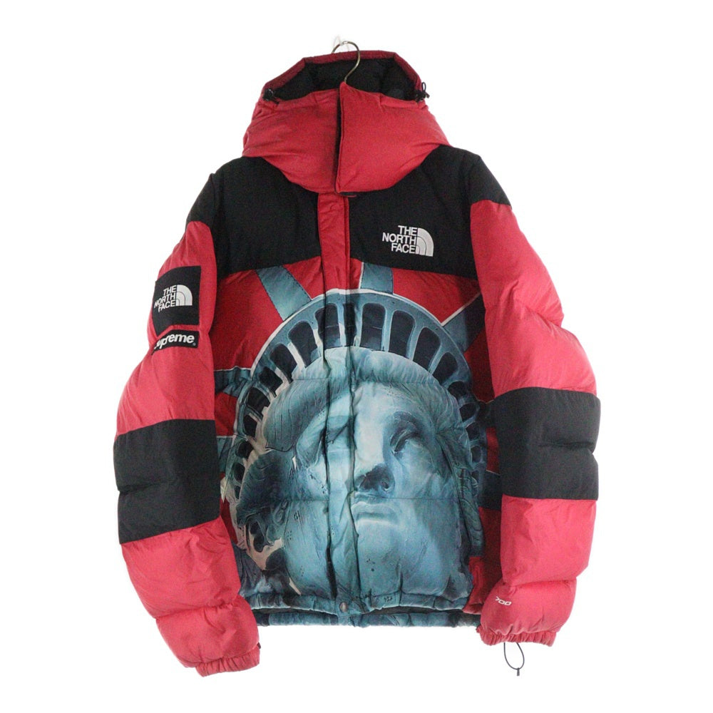 SUPREME(シュプリーム) 19AW ×THE NORTH FACE Statue of Liberty Baltoro 自由の女神 プリント バルトロ ダウンジャケット レッド ND91901I