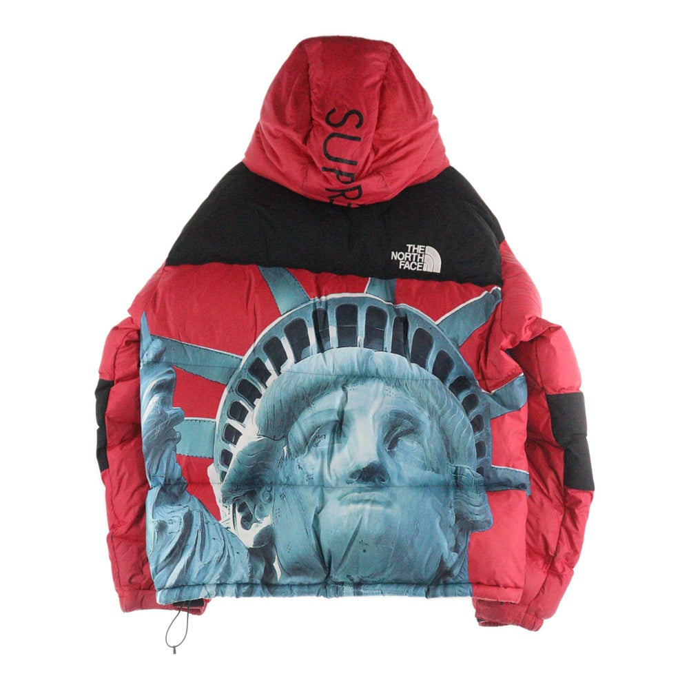 SUPREME(シュプリーム) 19AW ×THE NORTH FACE Statue of Liberty Baltoro 自由の女神 プリント バルトロ ダウンジャケット レッド ND91901I
