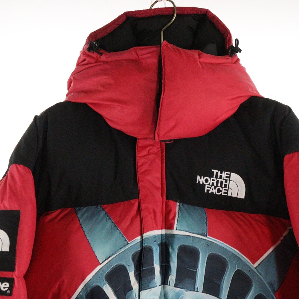 SUPREME(シュプリーム) 19AW ×THE NORTH FACE Statue of Liberty Baltoro 自由の女神 プリント バルトロ ダウンジャケット レッド ND91901I