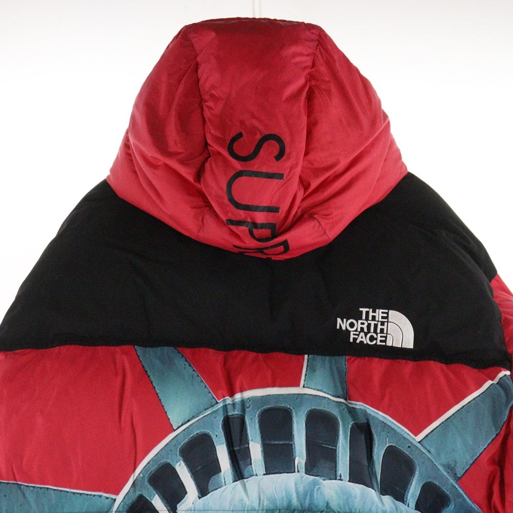 SUPREME(シュプリーム) 19AW ×THE NORTH FACE Statue of Liberty Baltoro 自由の女神 プリント バルトロ ダウンジャケット レッド ND91901I