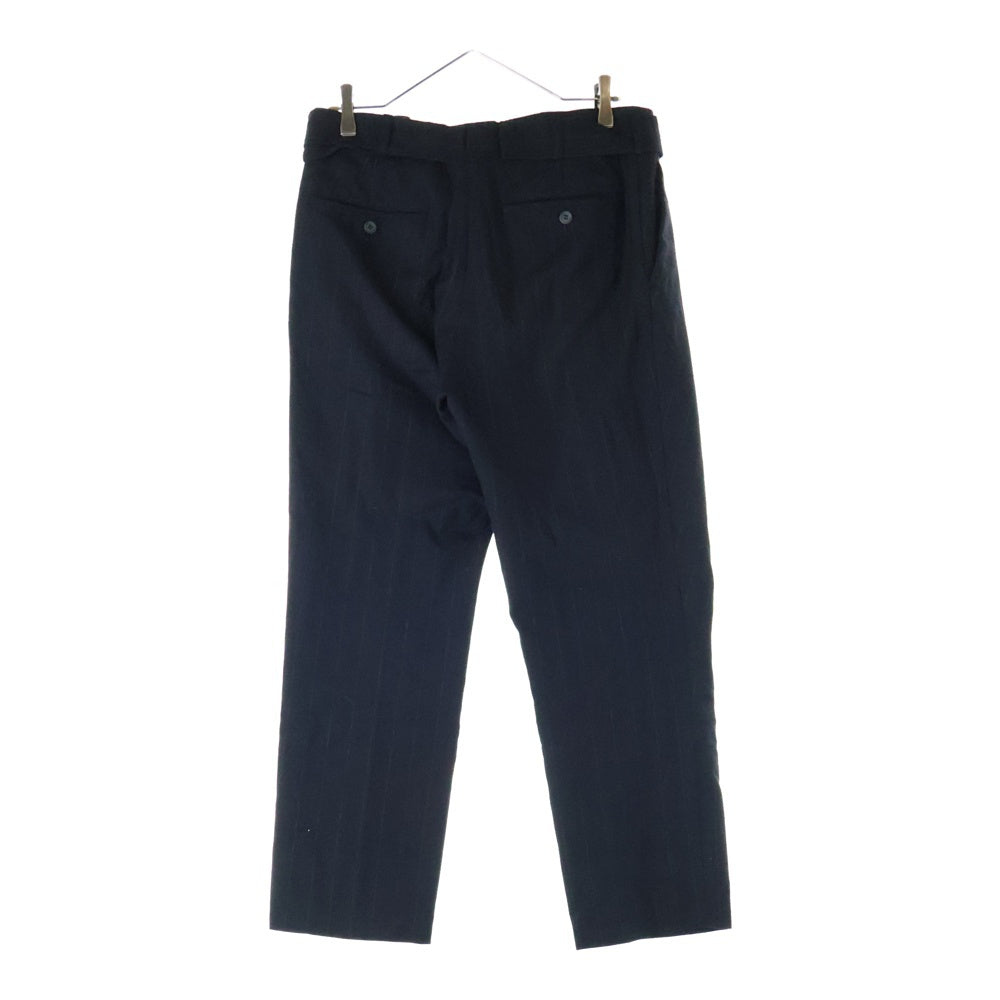 SOSHIOTSUKI(ソウシオオツキ) 20AW WRAP KNOT TROUSERS ラップノットパンツ ストライプ トラウザースラックス ブラック SAW20PT01